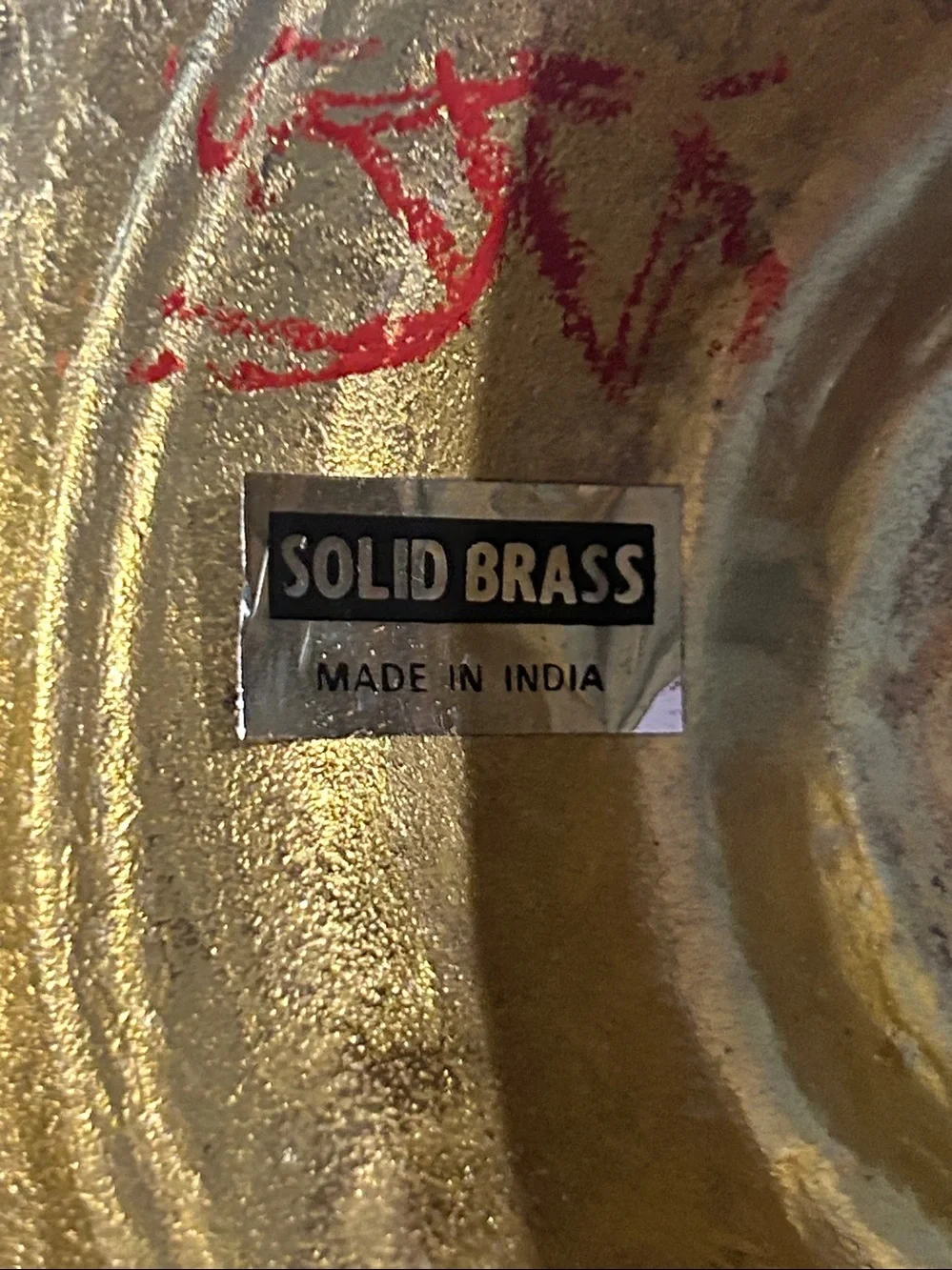 Large Brass Candle Holder